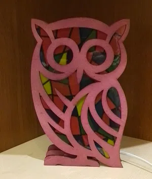 Wooden Owl Night Lamp