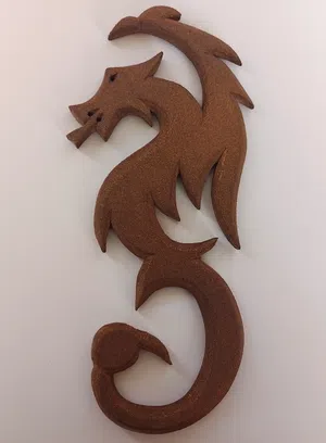 Wooden Dragon Wall Decor - Symbol of 2024