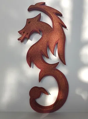 Wooden Dragon Wall Decor - Symbol of 2024