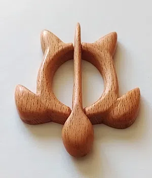 Wooden Turtle Brooch - Adorable and Unique