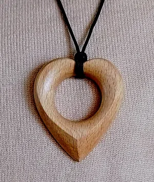 Wooden Heart Necklace