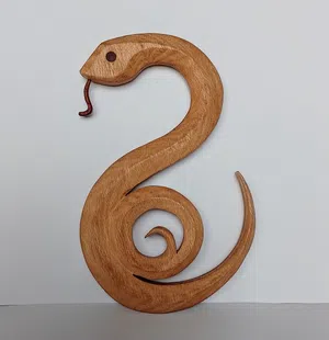 Charming Wooden Snake Decoration - 2025 Symbol