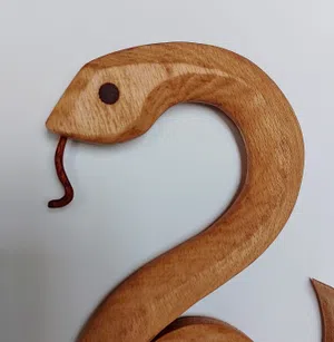 Charming Wooden Snake Decoration - 2025 Symbol