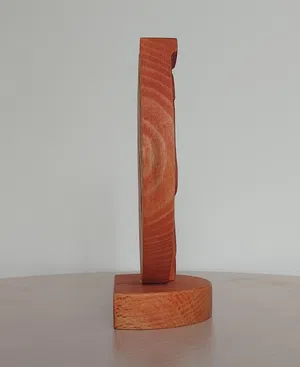 Wooden Horse Sculpture with Horseshoe – Symbol of the Year of the Horse