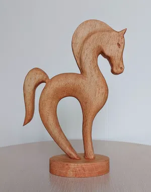 Abstract Wooden Horse Sculpture - Year of the Horse 2026 Abstract Wooden Horse Sculpture - Year of the Horse 2026