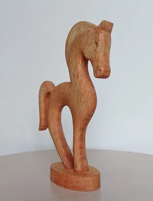 Abstract Wooden Horse Sculpture - Year of the Horse 2026