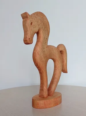 Abstract Wooden Horse Sculpture - Year of the Horse 2026