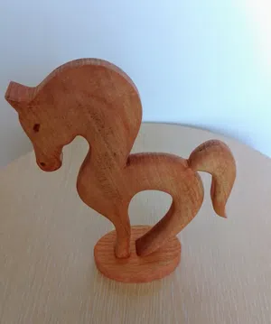 Abstract Wooden Horse Sculpture - Year of the Horse 2026