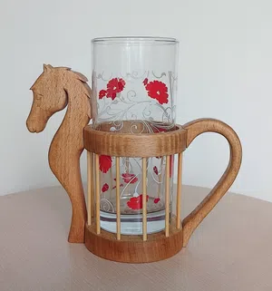 Wooden Horse Cup Holder Wooden Horse Cup Holder