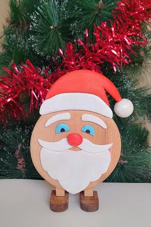 Wooden Santa Claus Figurine Wooden Santa Claus Figurine
