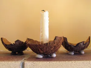 Coconut Candle Holders